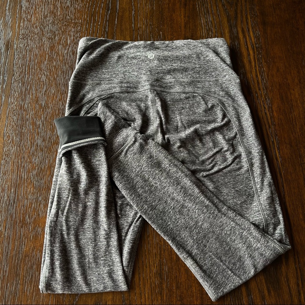 Lululemon heathered grey full length leggings